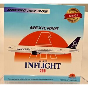 INFLIGHT 200 / MEXICANA / IF763MX0525 / XA-MXB / 767-383R / 1:200 / LIMITED ED.